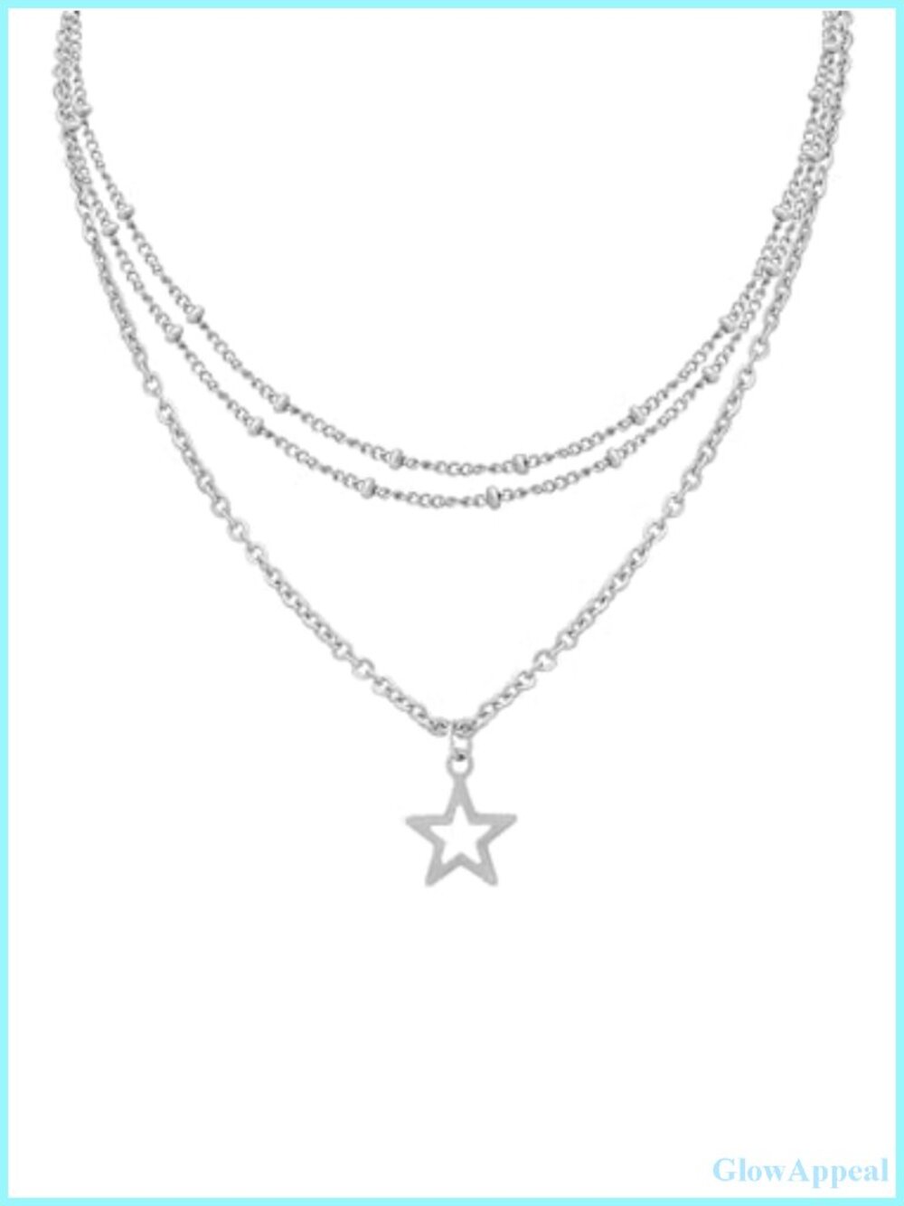 Dainty Layered Star Necklace Titanium Steel Y2K Emo Jewelry Gift